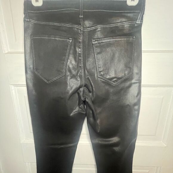 L’AGENCE Margot Skinny High Rise Contrast Coated Noir - Picture 11 of 15